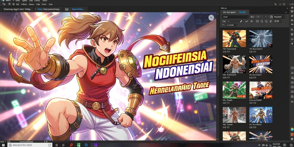 Screenshot menunjukkan karakter utama dalam aksi.