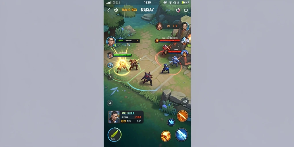 Screenshot menampilkan karakter utama dalam pertempuran epik.