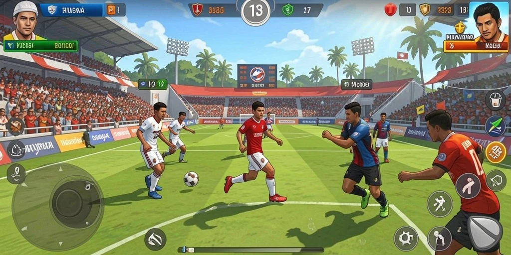 Tampilan peta permainan yang interaktif dan detail.