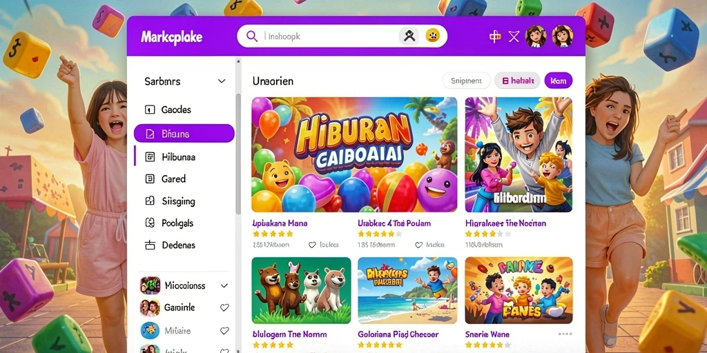 Tampilan awal game yang menarik dan intuitif.